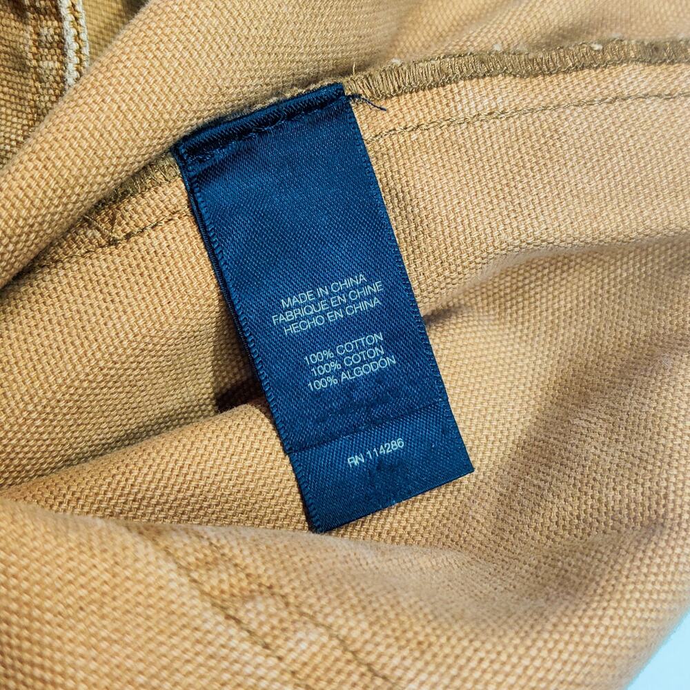 Frye Camber Nadia Canvas High Rise Wide Leg Ankle Pants 28 Workwear Nutmeg Brown - Picture 12 of 16